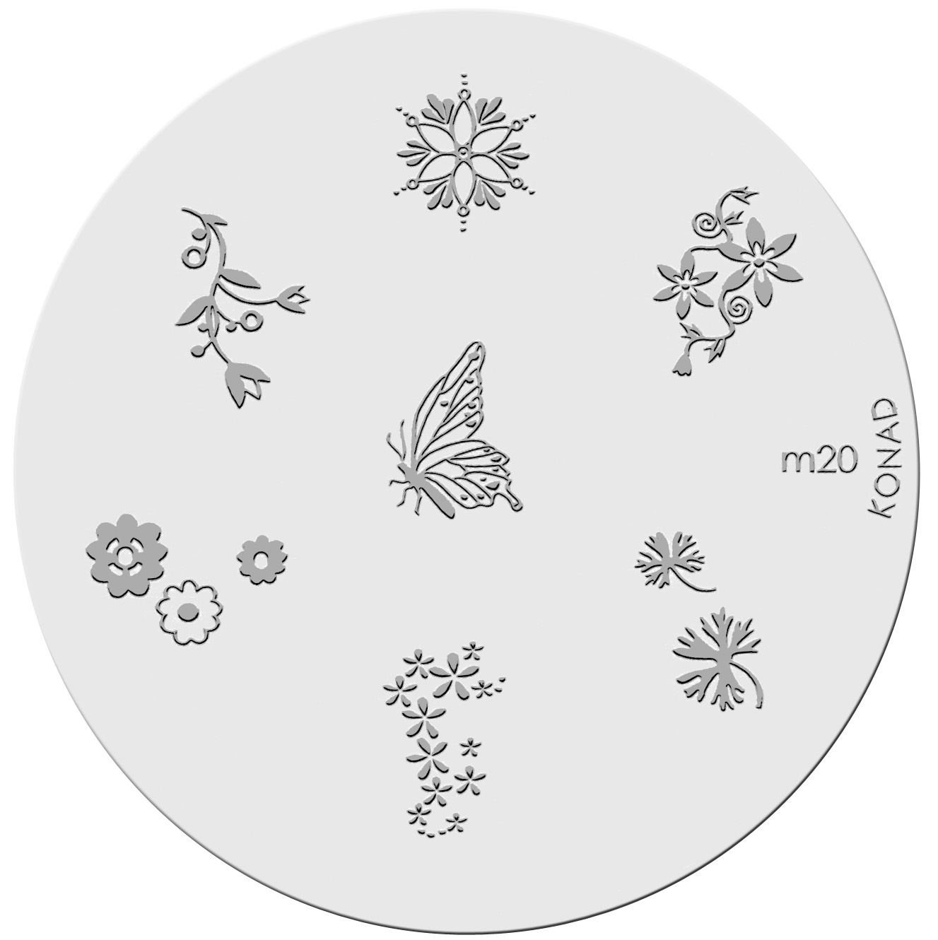 Placa de diseños KONAD. m20