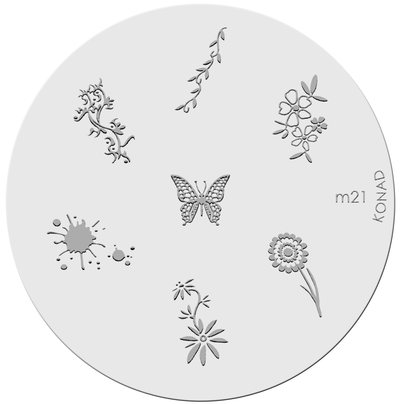 Placa de diseños KONAD. m21