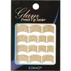 Glam sticker manicura francesa. Dorado