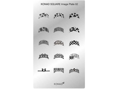 Placa de diseños rectangular KONAD. c02