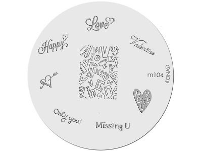 Placa de Diseños KONAD. m104