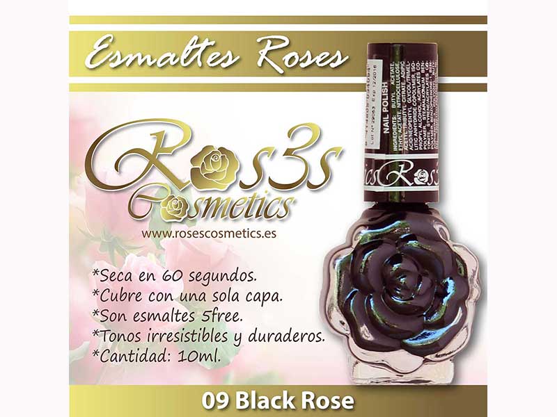 Esmalte Roses: 09 BLACK ROSE