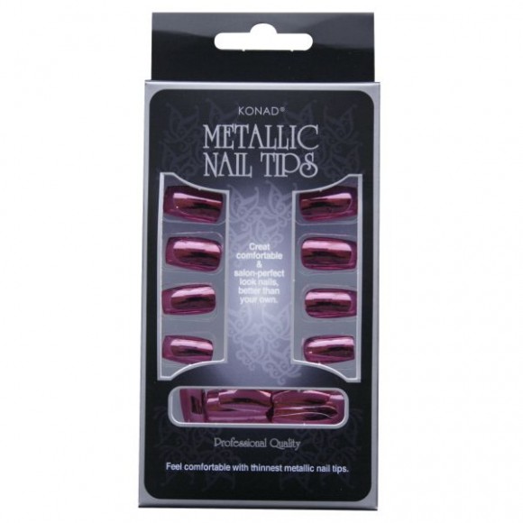 Konad Metallic Nail Tips Pink