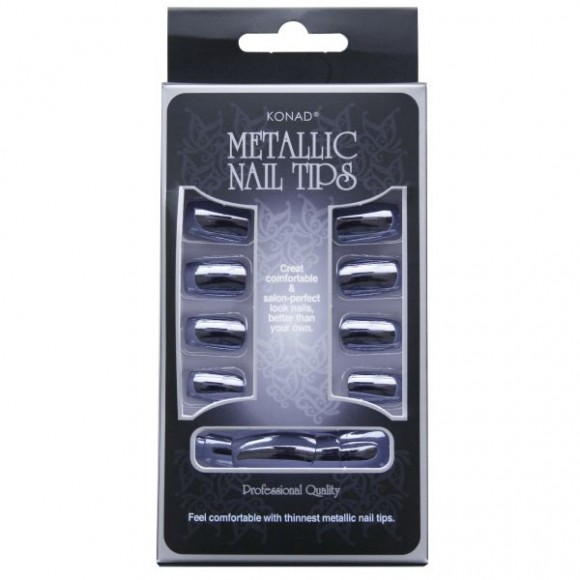 Konad Metallic Nail Tips Blue