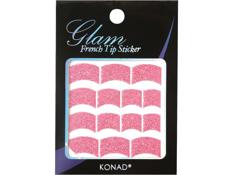 Glam sticker manicura francesa. Rosa