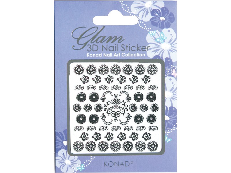 Glam sticker 3D para uñas K3D-B04