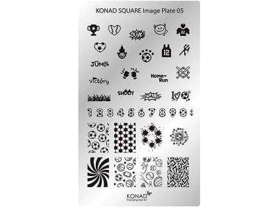 Placa de diseños rectangular KONAD. c05