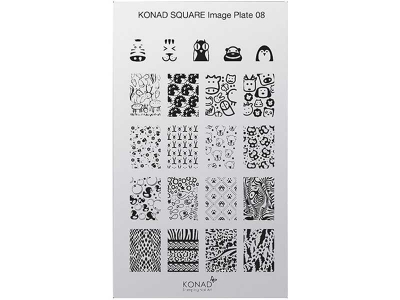 Placa de diseños rectangular KONAD. c08