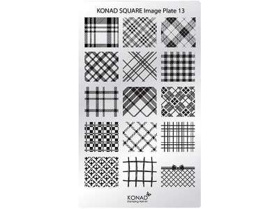 Placa de diseños rectangular KONAD. c13