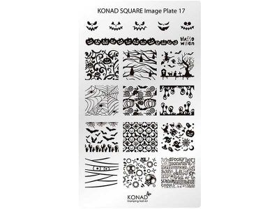 Placa de diseños rectangular KONAD. c17